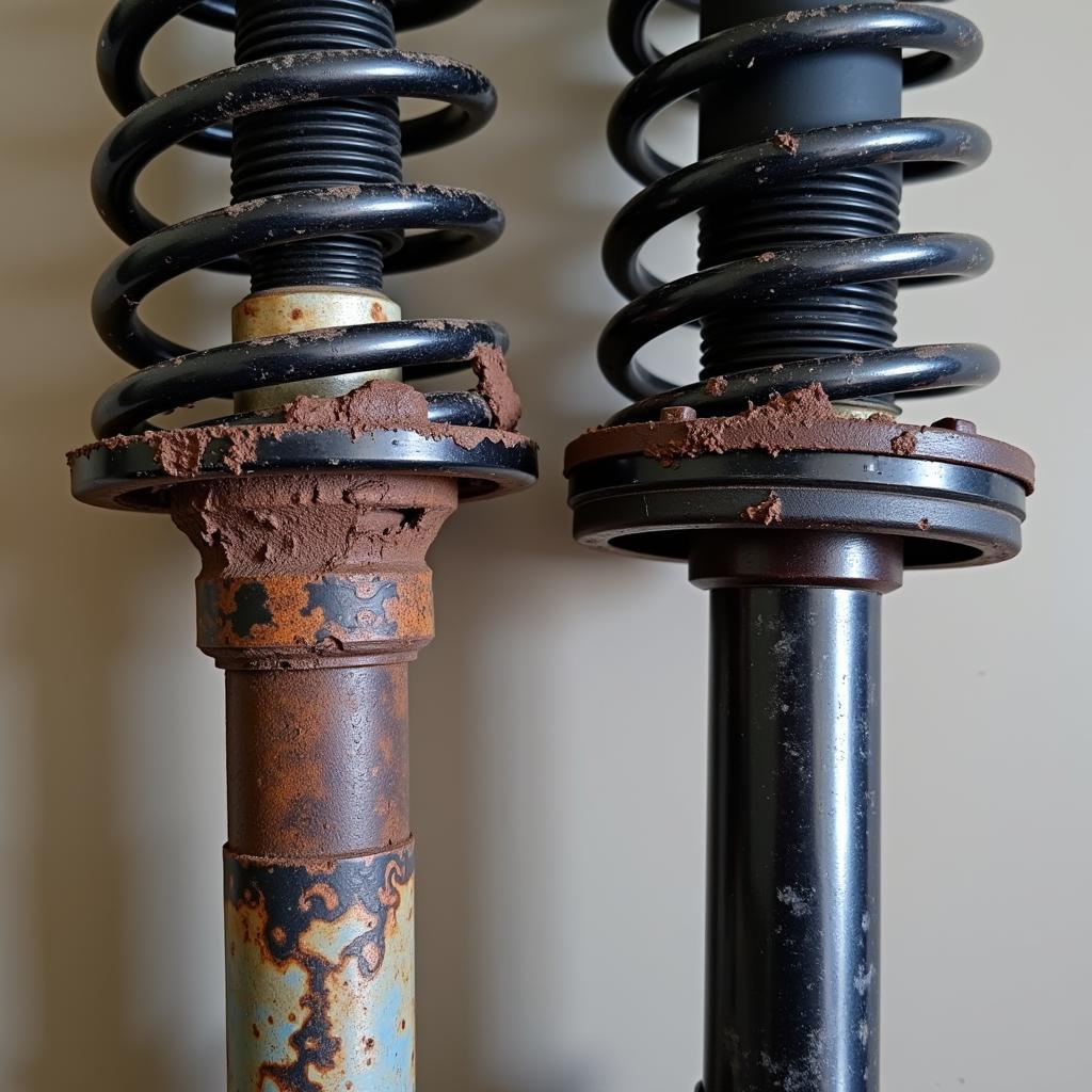 Worn Out Strut vs. New Strut