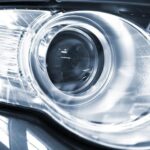 Modern car headlight, illustrating the durability of contemporary vehicles featured in the longest lasting cars study.